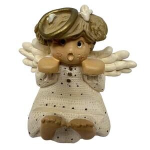 Zondervan 1997 Angel Business Card Holder Figurine Vintage 2.5" x3" x 2" Vintage